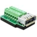 Terminal adapter eSATApd + USB 2.0 14pin żeński Delock 65392