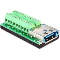 Terminal adapter Multiport USB3.0 + eSATAp 18pin Delock 65405