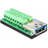 Delock Adapter Multiport USB 3.0 + eSATAp female Terminal Block 18pin