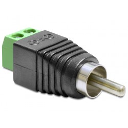 Delock Adapter RCA male Terminal Block 2pin