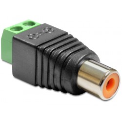 Delock Adapter RCA female Terminal Block 2pin