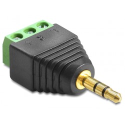 Delock Adapter Stereo plug 3.5 mm Terminal Block 3pin