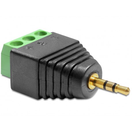 Terminal adapter Stereo 2,5mm 3pin męski Delock 65420 Terminal adapter Stereo 2,5mm 3pin męski Delock 65420