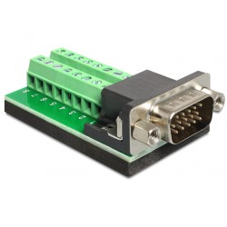 Terminal adapter VGA Sub-D 16pin męski Delock 65424