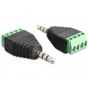 Terminal adapter Stereo 3,5mm 4pin męski Delock 65453