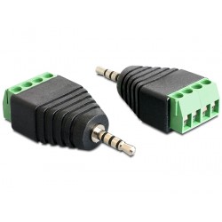 Terminal adapter Stereo 2,5mm 4pin męski Delock 65454