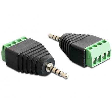 Terminal adapter Stereo 2,5mm 4pin męski Delock 65454 Terminal adapter Stereo 2,5mm 4pin męski Delock 65454
