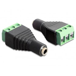 Terminal adapter Stereo 3,5mm 3pin żeński Delock 65455