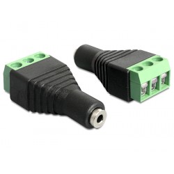 Delock Adapter Stereo jack female 2.5 mm Terminal Block 3pin