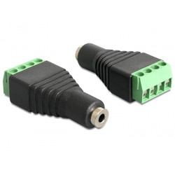 Terminal adapter Stereo 2,5mm 4pin żeński Delock 65458