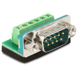 Delock Adapter Sub-D 9pin male Terminal block 6pin