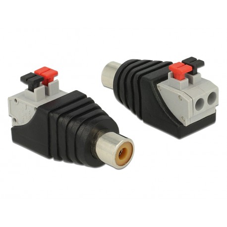 Terminal adapter zaciskowy Cinch 2pin żeński Delock 65565 Terminal adapter zaciskowy Cinch 2pin żeński Delock 65565
