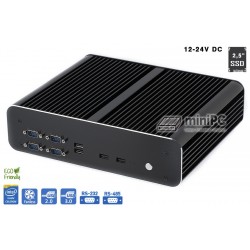 Komputer przemysłowy Celeron N3160 2xLAN 5xCOM 8xUSB Delta-Mini200-C DC12-24V