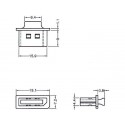 Zaślepka gniazda Displayport żeńskiego z uchwytem czarna Delock 64025