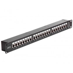 Delock 19" Coupler Patch Panel 24 Port Cat.6